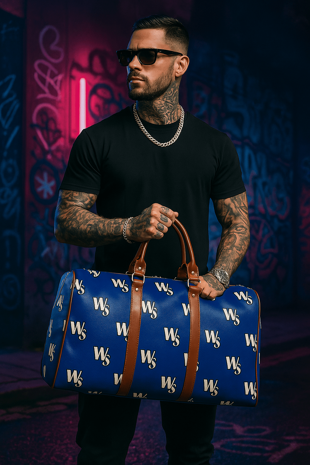 Dark Blue Monogram Travel Bag - Wet Sundays