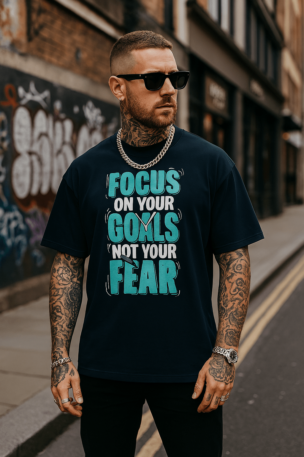 Focus On Your Goals Oversized T-shirt - Wet Sundays
