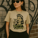 Martinis and Mischief Oversized faded t-shirt - Wet Sundays
