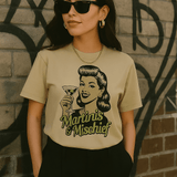 Martinis and Mischief Oversized faded t-shirt - Wet Sundays