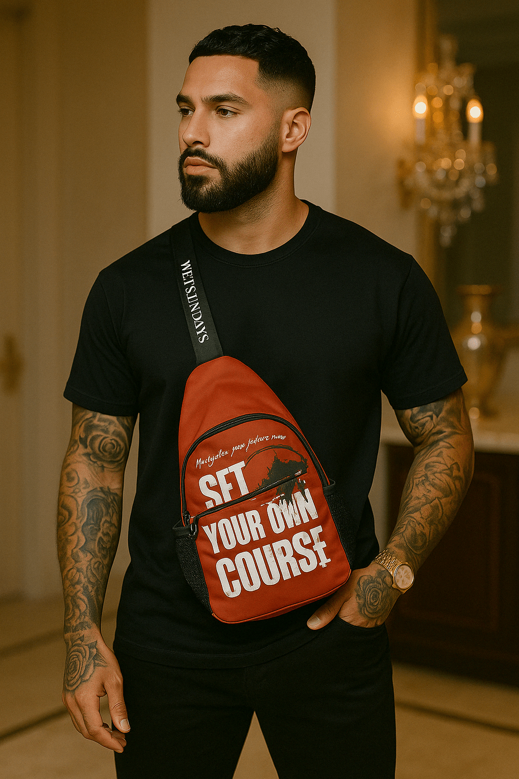 Red Chest Crossbody Bag - Wet Sundays