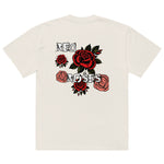 Red Roses Oversized faded t - shirt - Wet Sundays
