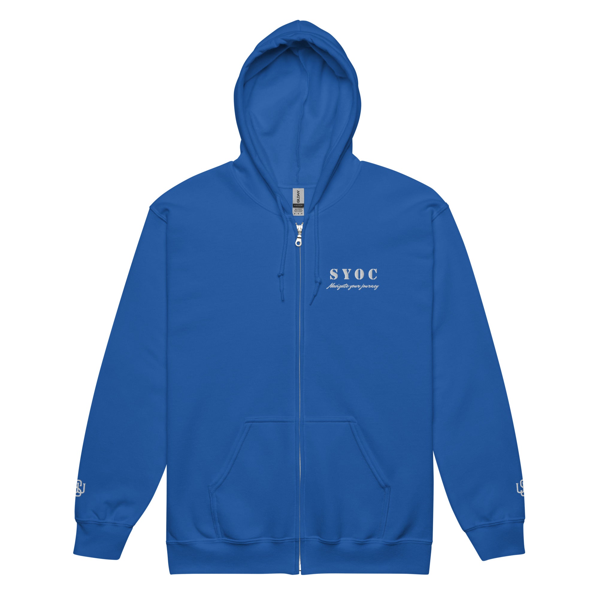 Set Your Own Course Embroidery Zip hoodie - Wet Sundays
