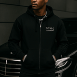 Set Your Own Course Embroidery Zip hoodie - Wet Sundays
