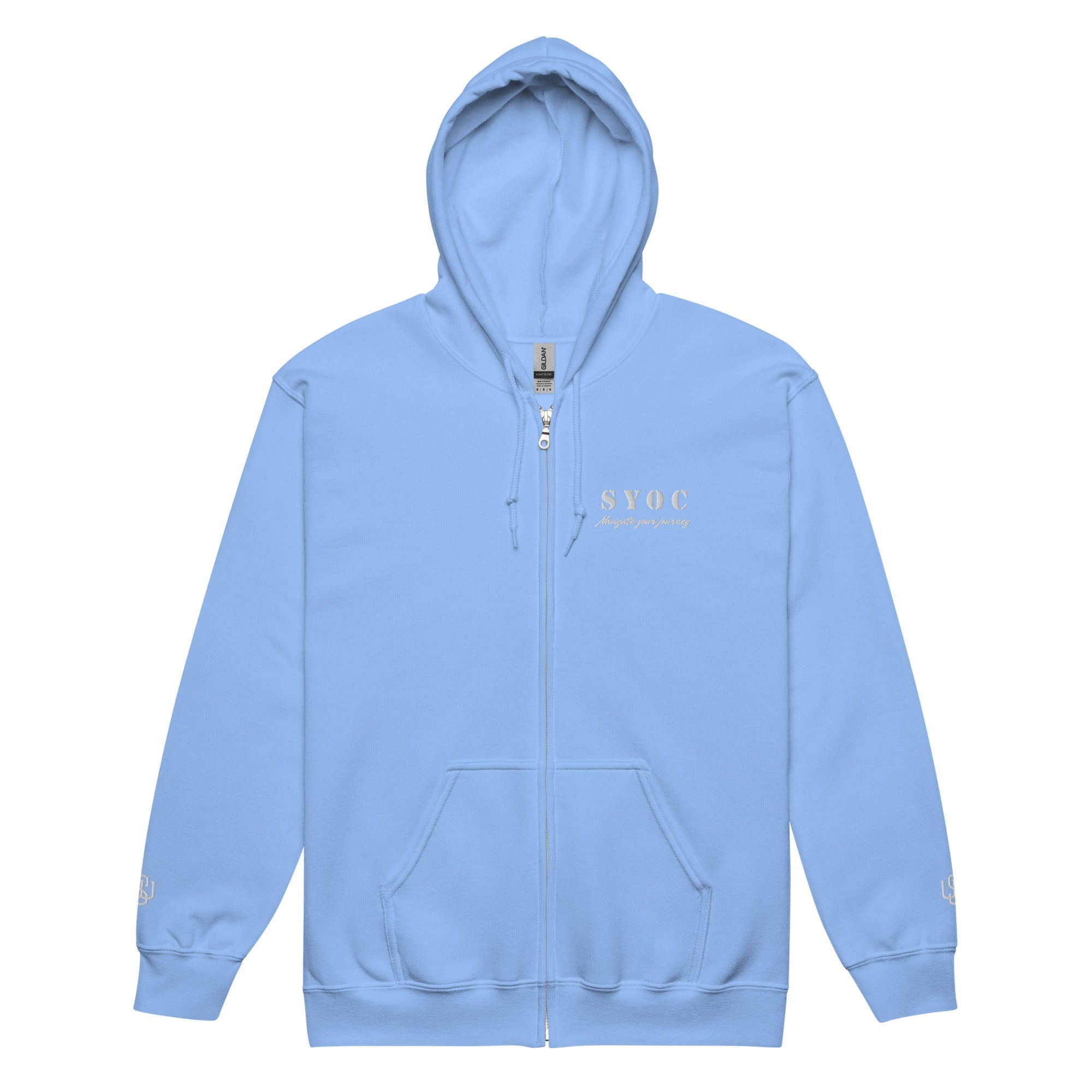 Set Your Own Course Embroidery Zip hoodie - Wet Sundays
