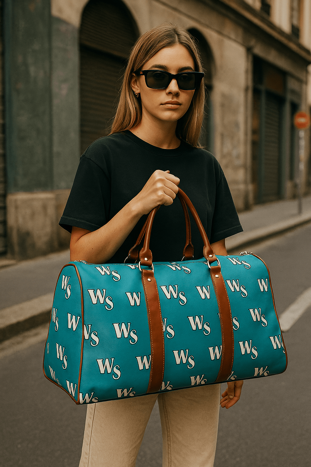 Turquoise Monogram Travel Bag - Wet Sundays