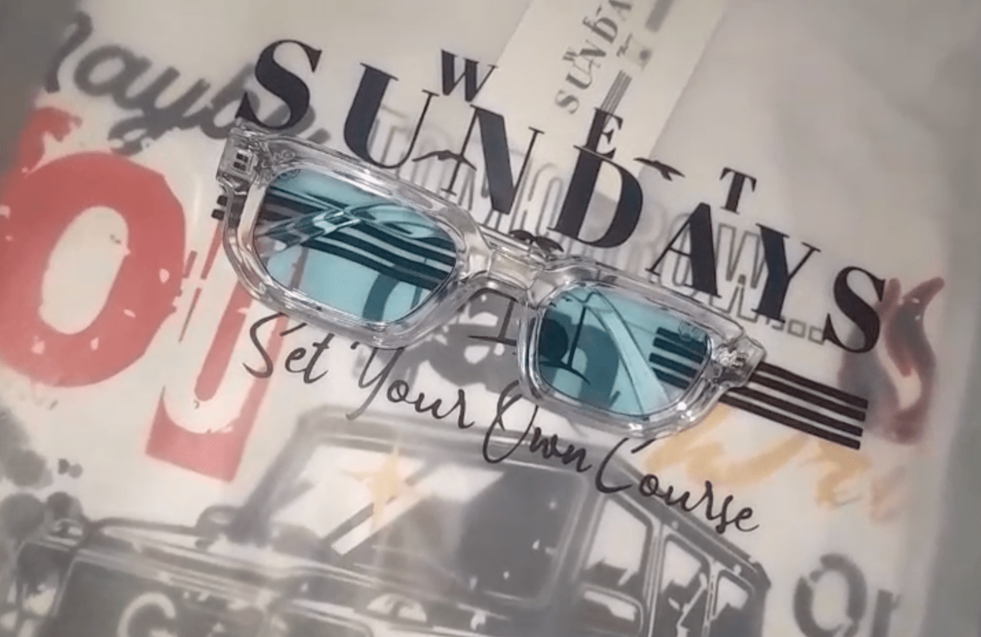 WS Crystal Blue Sunglasses - Wet Sundays