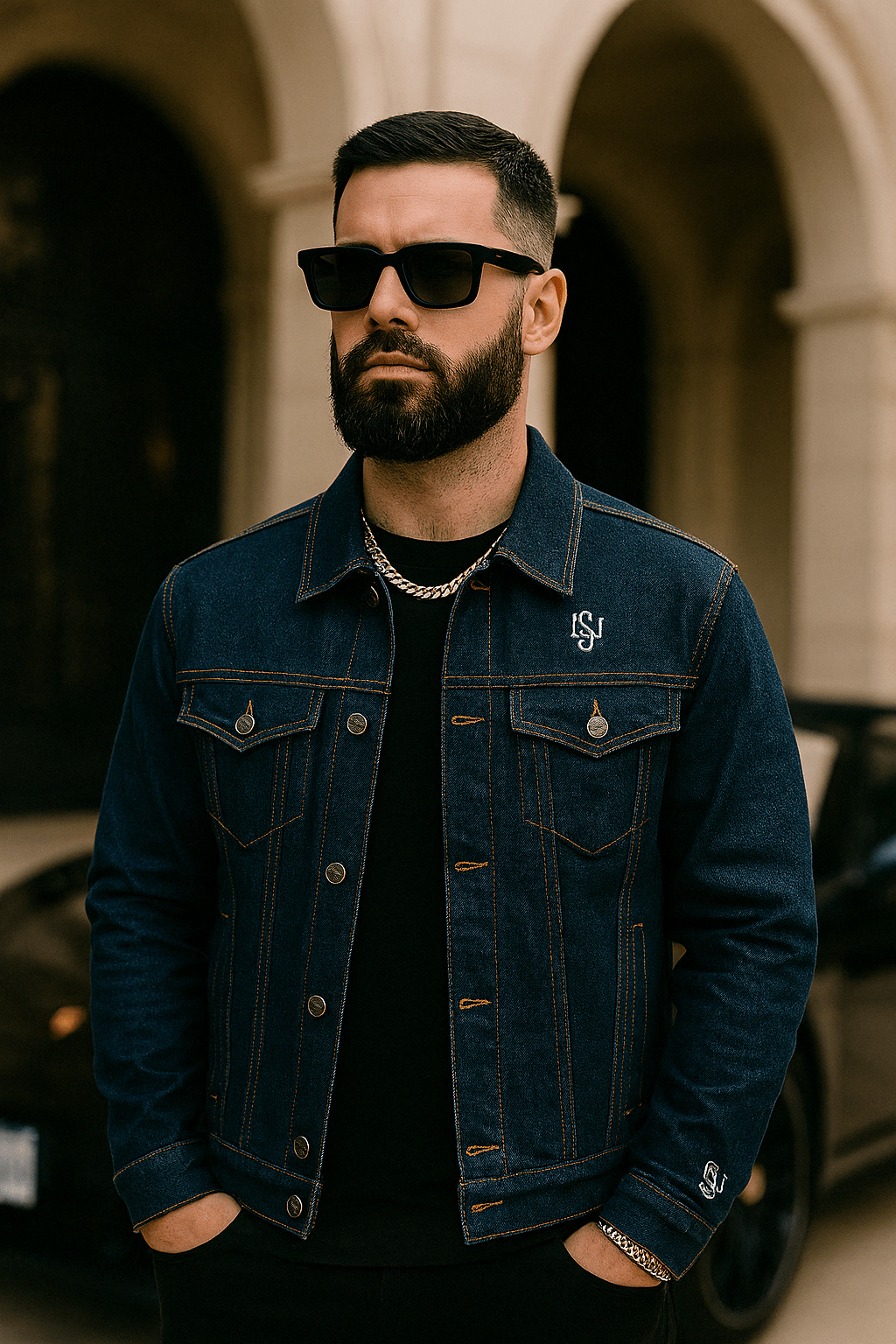 WS Embroidered denim jacket - Wet Sundays