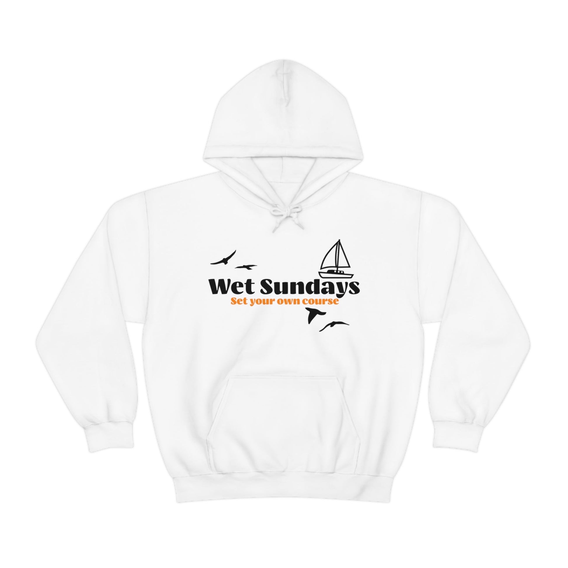 White Graphic Hoodie - Wet Sundays