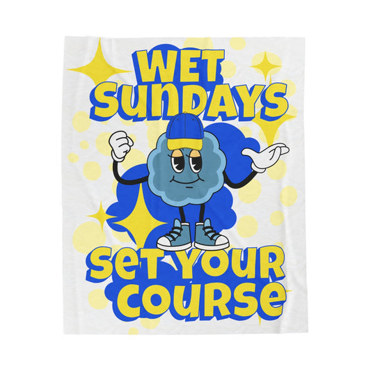 Cartoon Sundays Plush Blanket - Wet Sundays