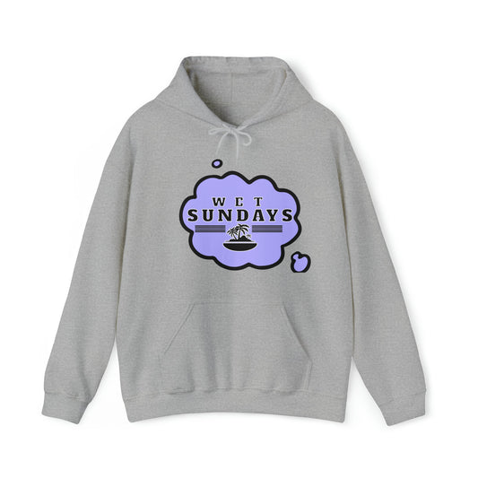 Clouded Thoughts Gray Graphic Hoodie - Wet Sundays