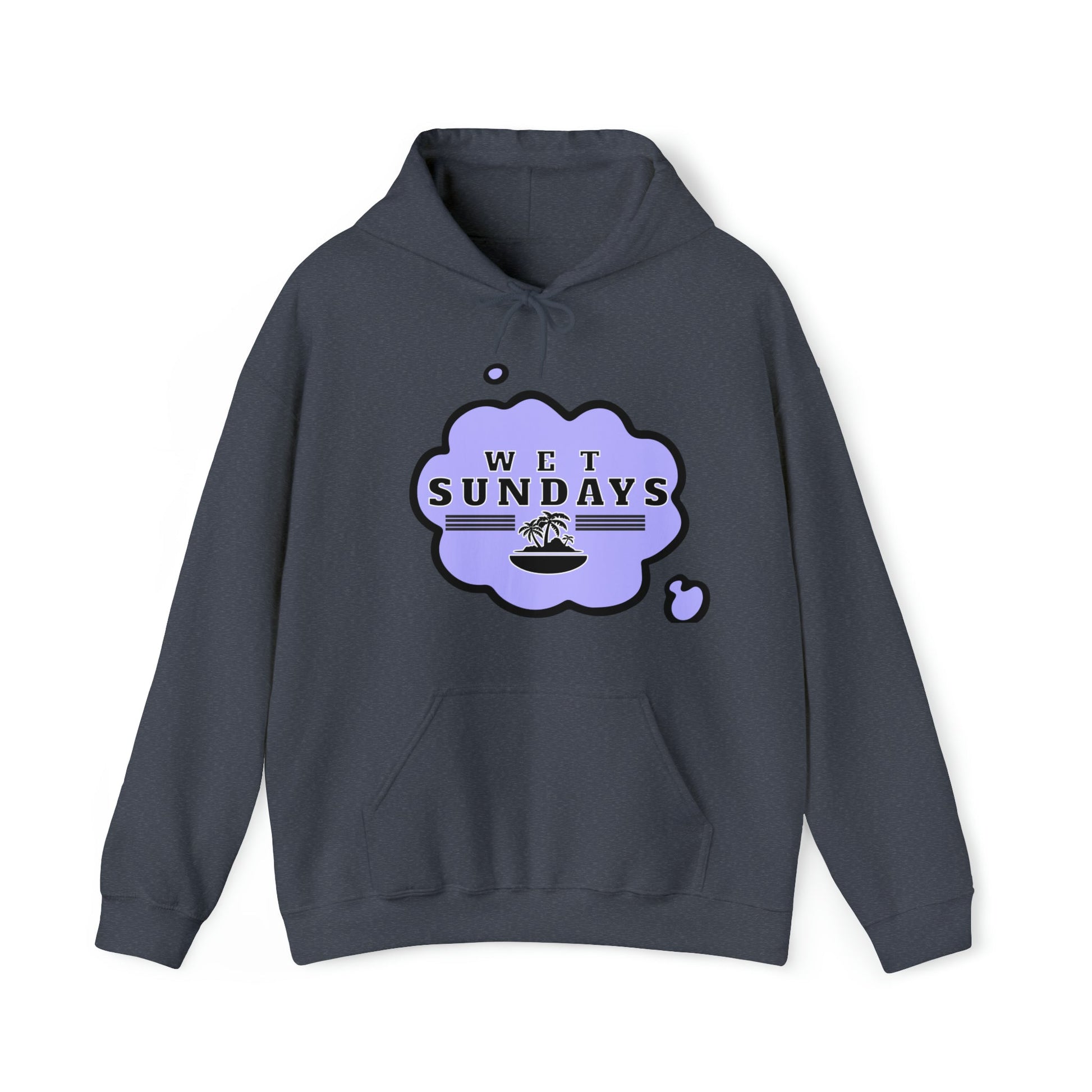 Clouded Thoughts Dark Grey Hoodie - Wet Sundays