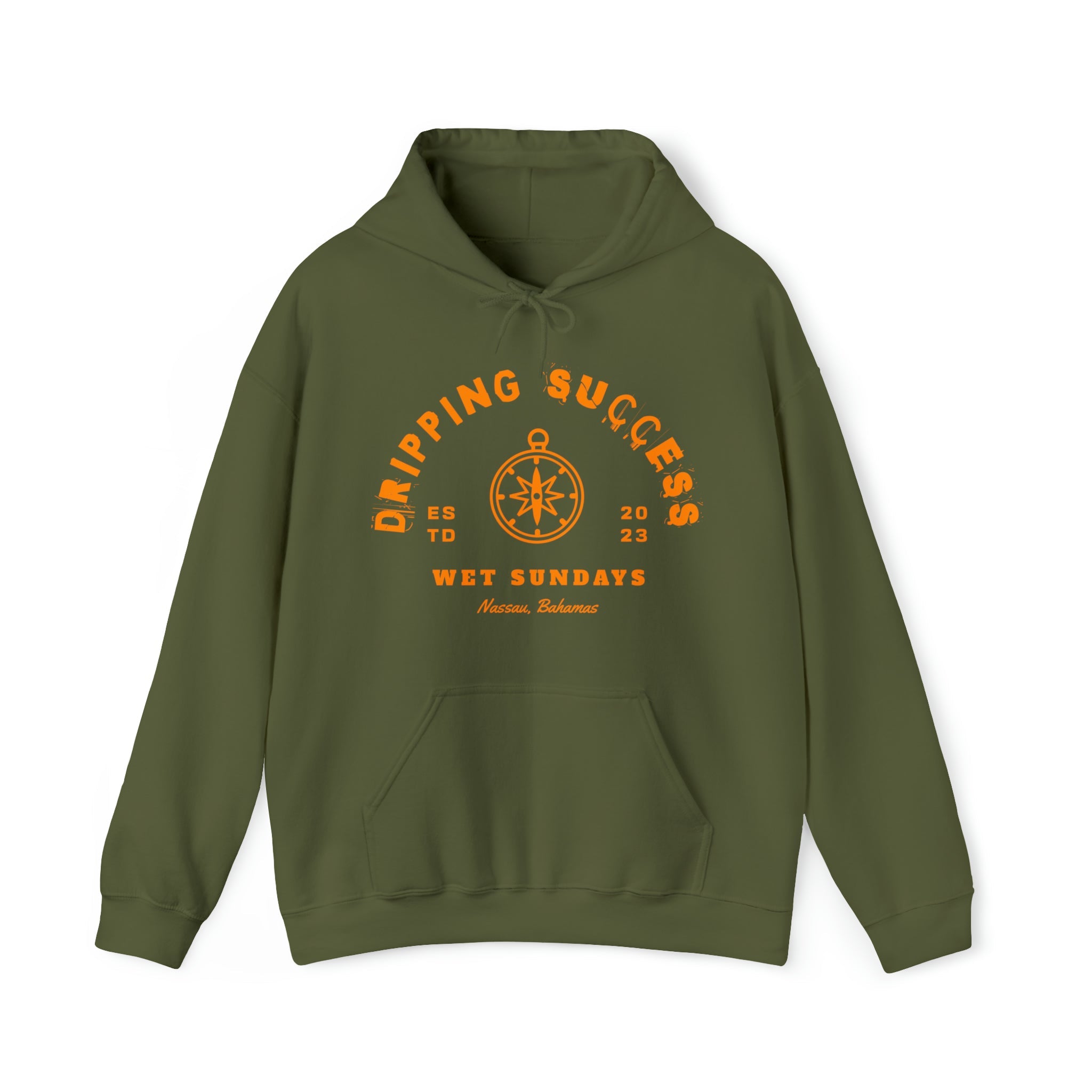 Olive Mens Graphic Hoodie