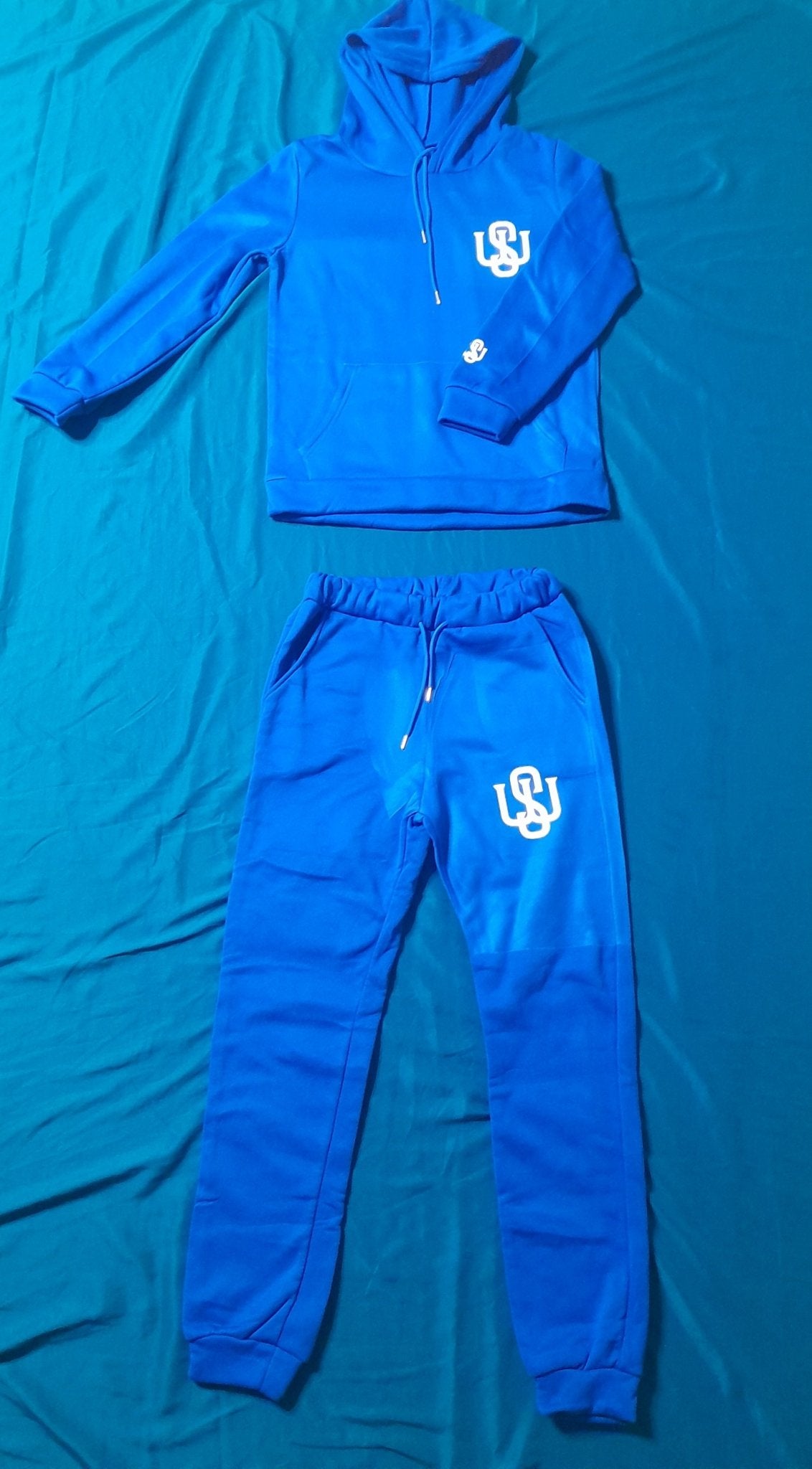 Blue Dream Jogger Sets "Blue/White Print" - Wet Sundays