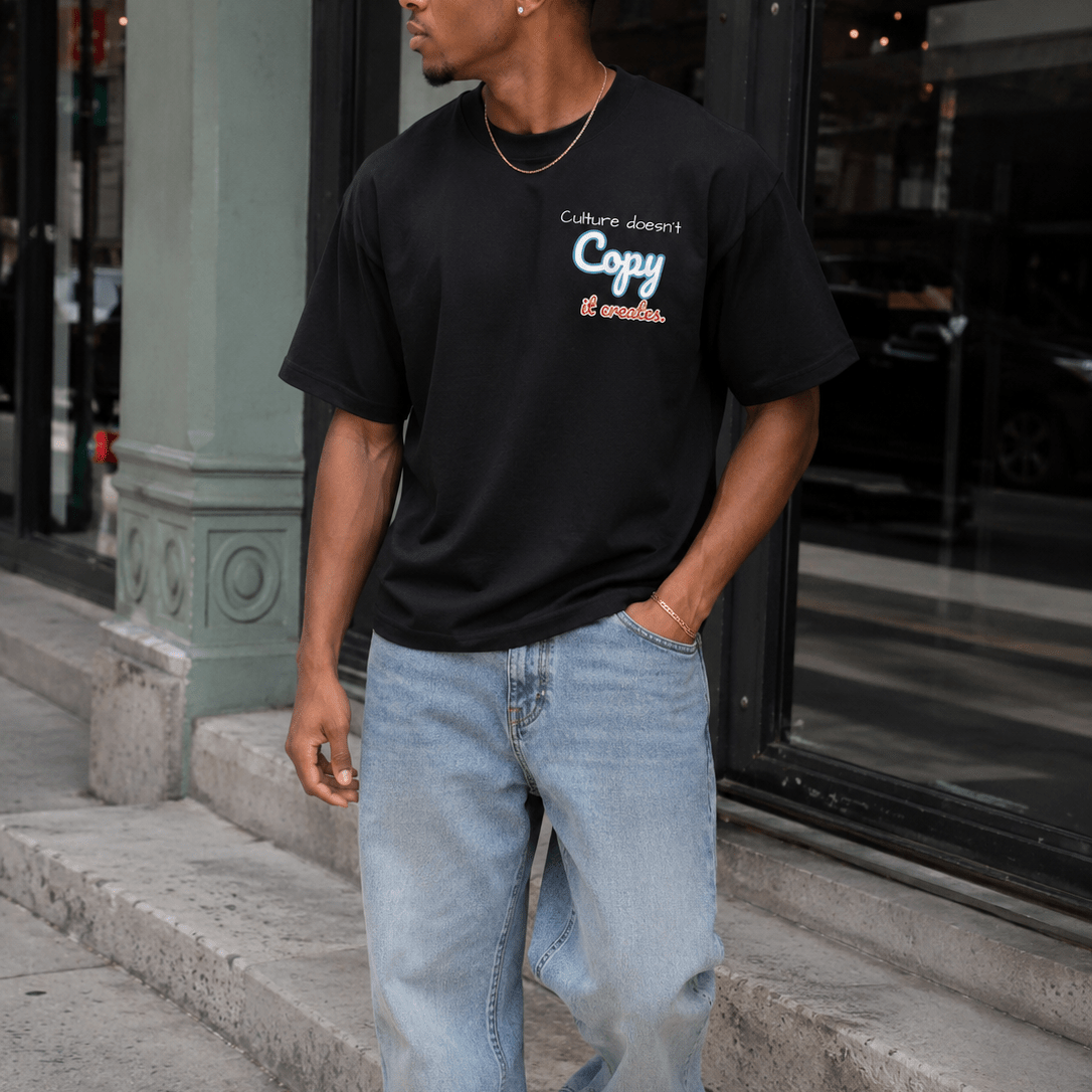 Culture Doesn’t Copy. It Creates. Oversized T-shirt - Wet Sundays