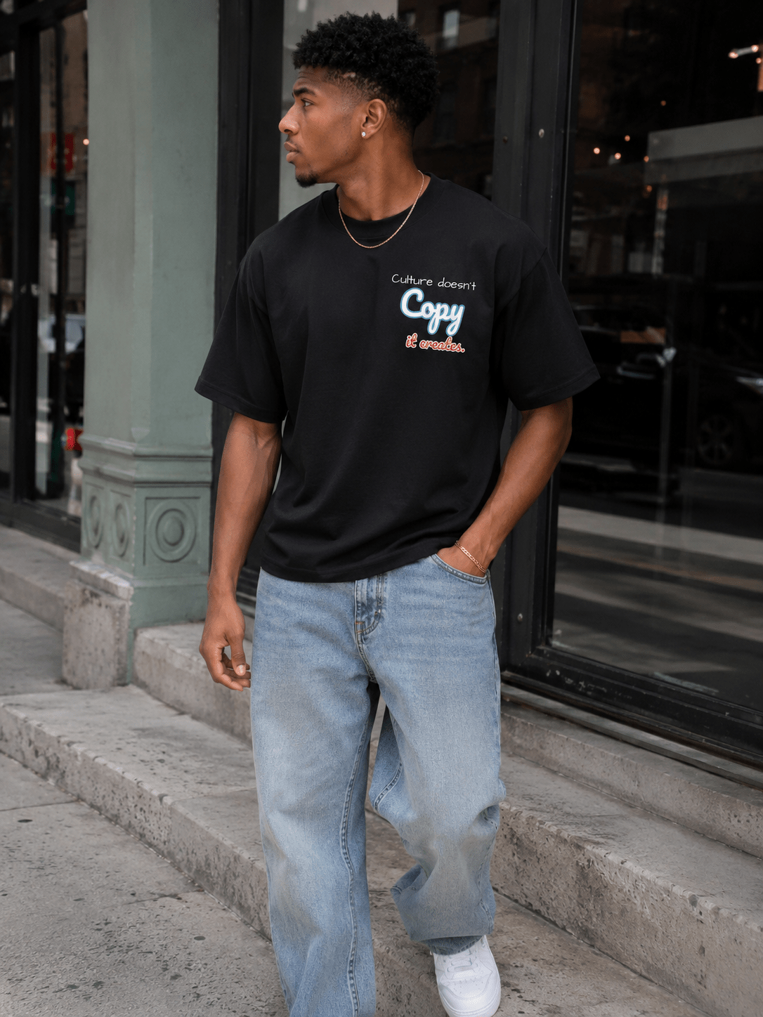 Culture Doesn’t Copy. It Creates. Oversized T-shirt - Wet Sundays