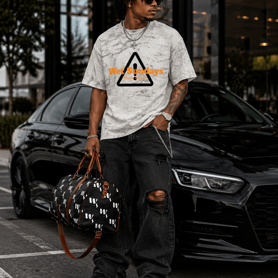 Dyed Caution T-shirt - Wet Sundays