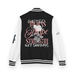 Gifted. Hope Through Thorns Letterman Jacket — Black / White - Wet Sundays