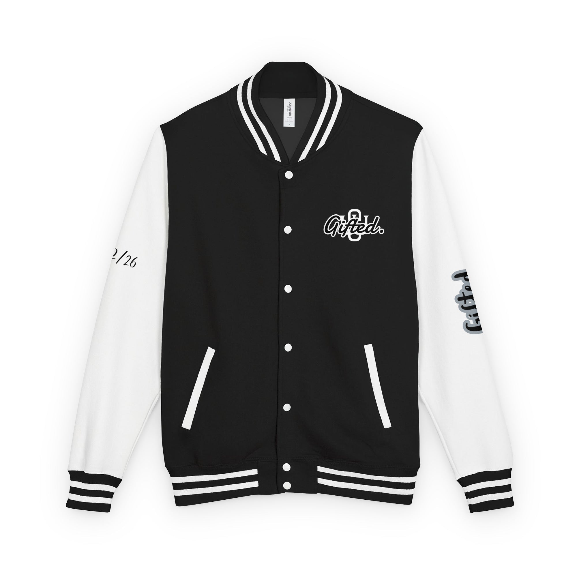Gifted. Hope Through Thorns Letterman Jacket — Black / White - Wet Sundays