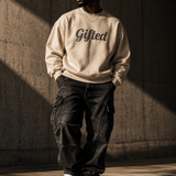 Gifted. Puff Print Crewneck - Wet Sundays