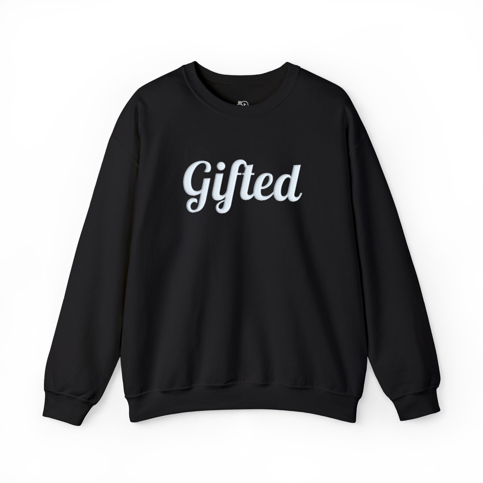 Gifted. Puff Print Crewneck — Black - Wet Sundays