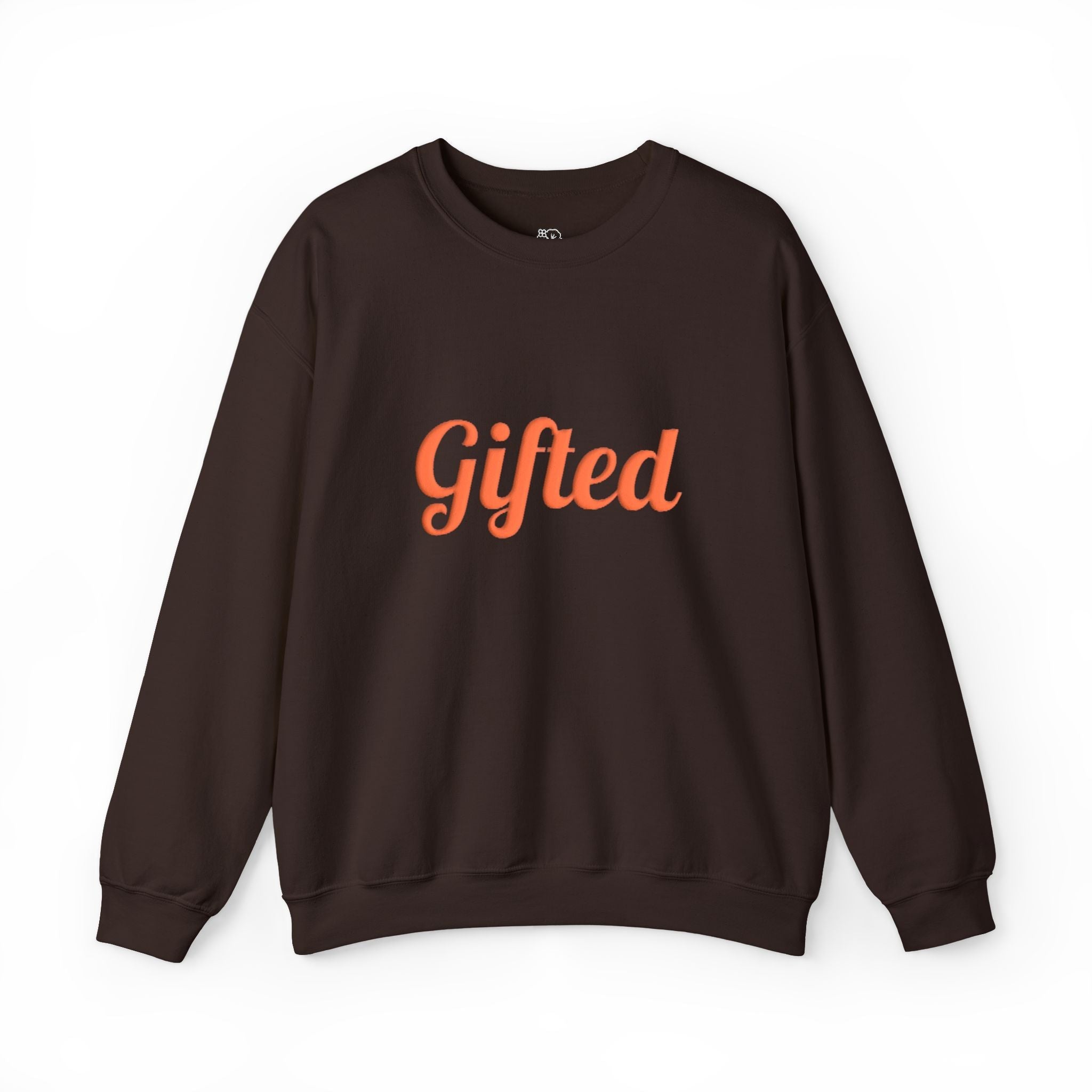 Gifted. Puff Print Crewneck — Dark Brown - Wet Sundays