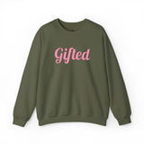 Gifted. Puff Print Crewneck — Military Green - Wet Sundays