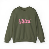 Gifted. Puff Print Crewneck — Military Green - Wet Sundays
