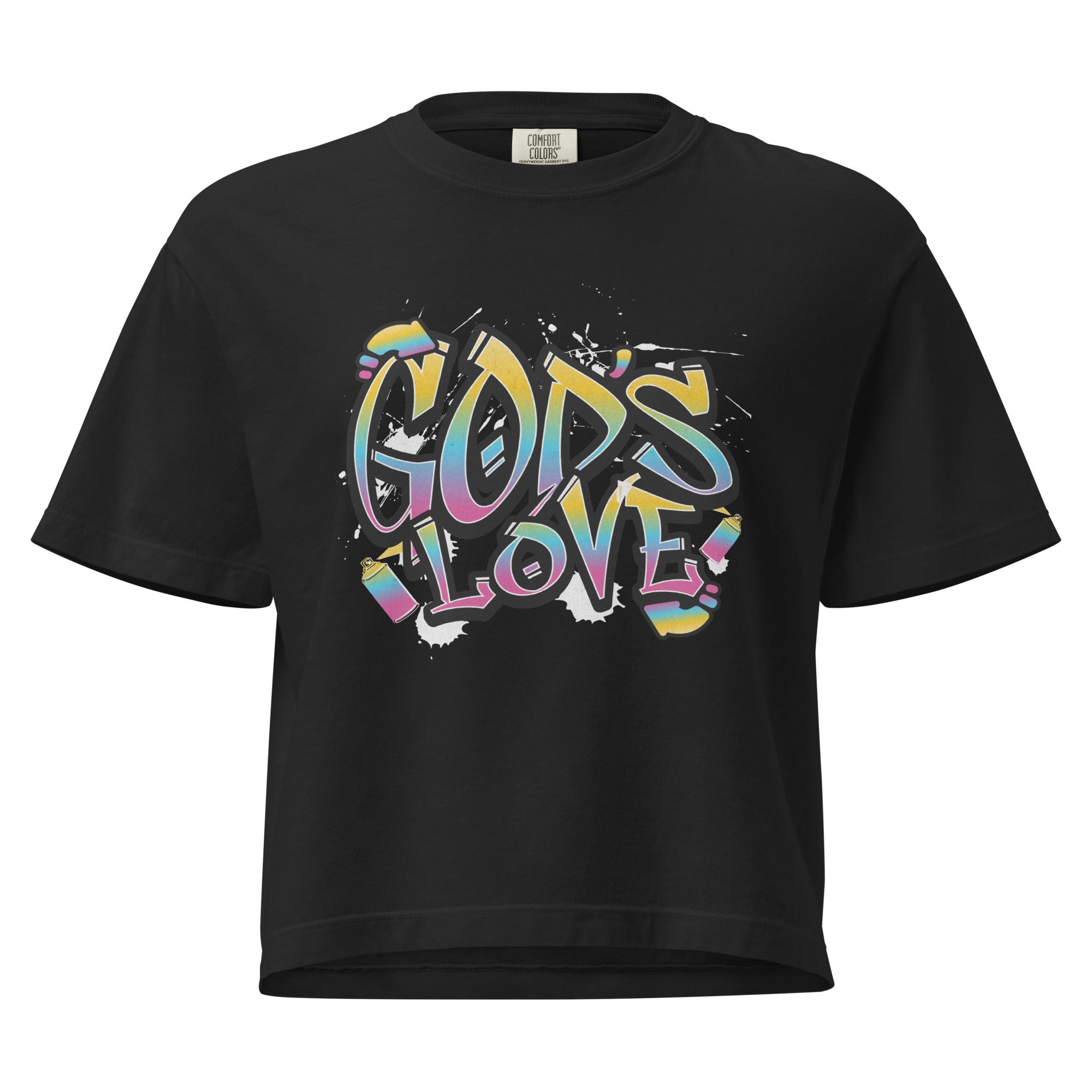 God is Love heavyweight boxy tee - Wet Sundays