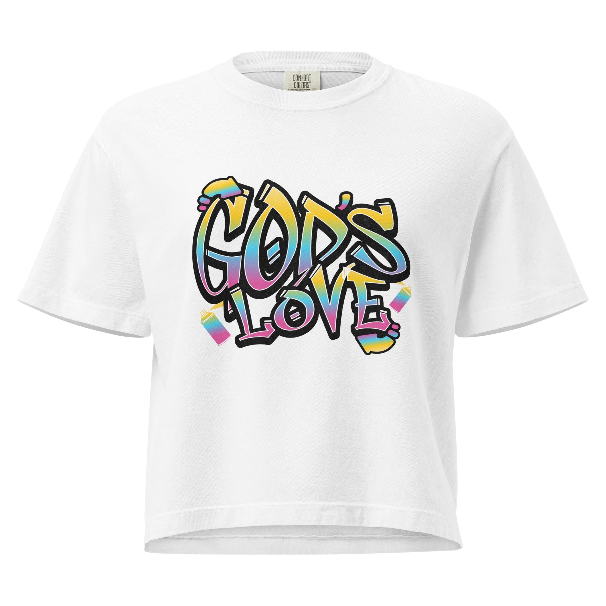 God is Love heavyweight boxy tee - Wet Sundays