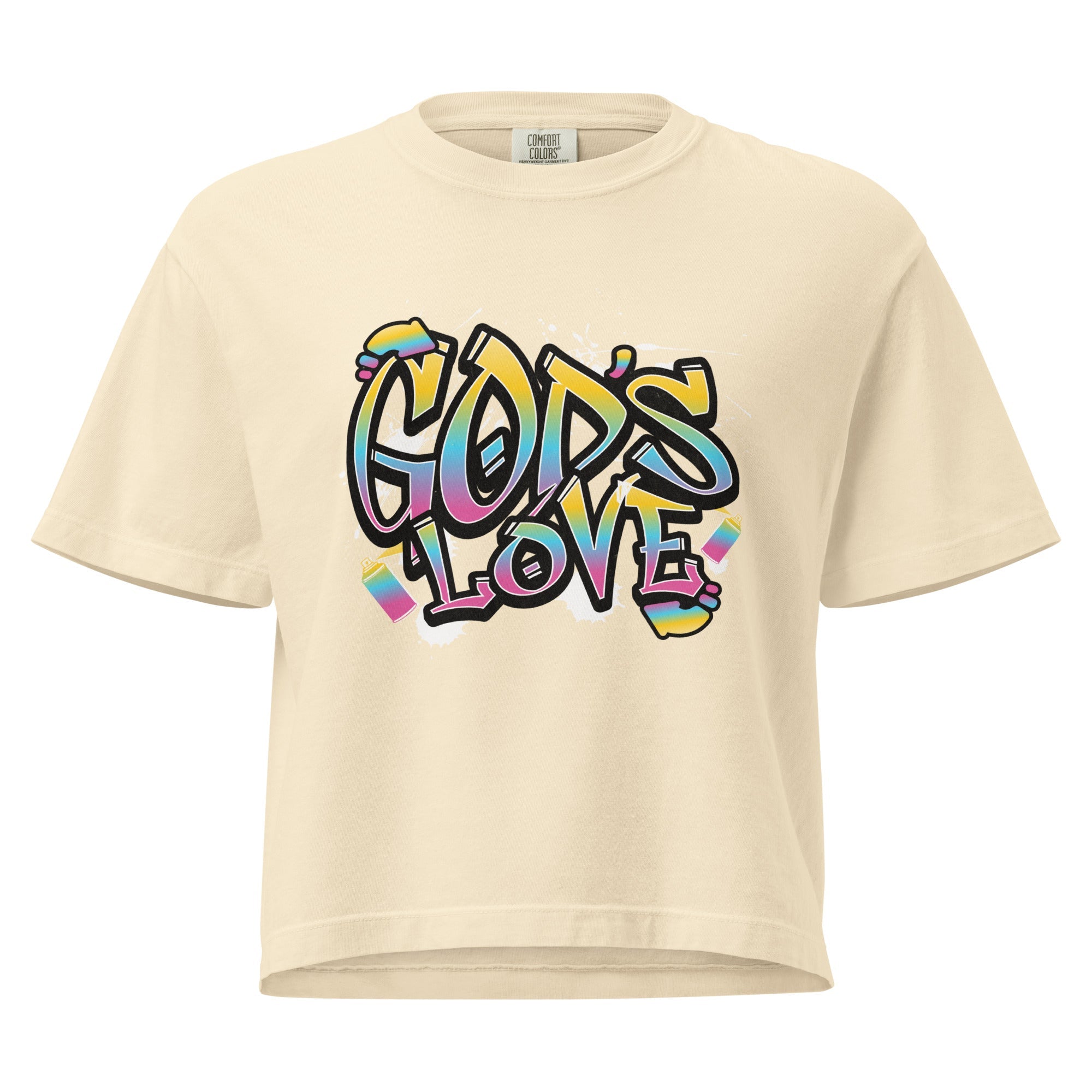 God is Love heavyweight boxy tee - Wet Sundays