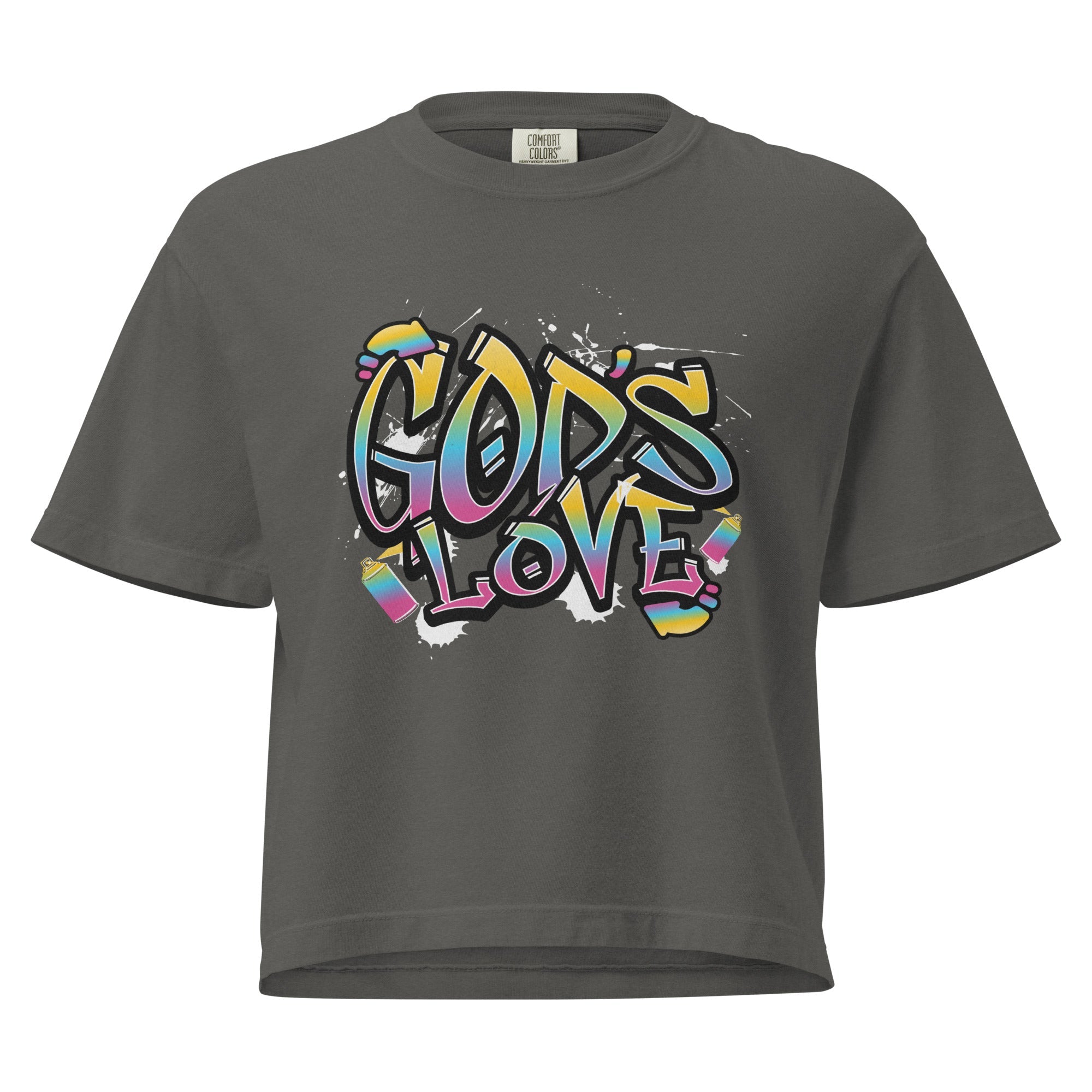 God is Love heavyweight boxy tee - Wet Sundays
