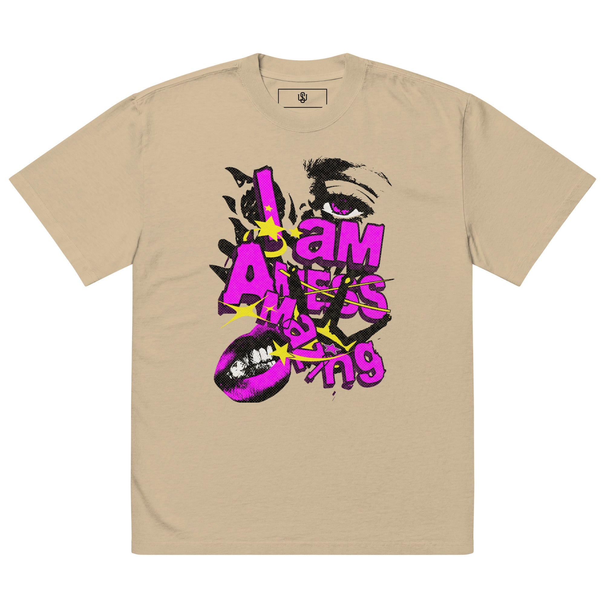 I Am Amazing Oversized faded t-shirt - Wet Sundays