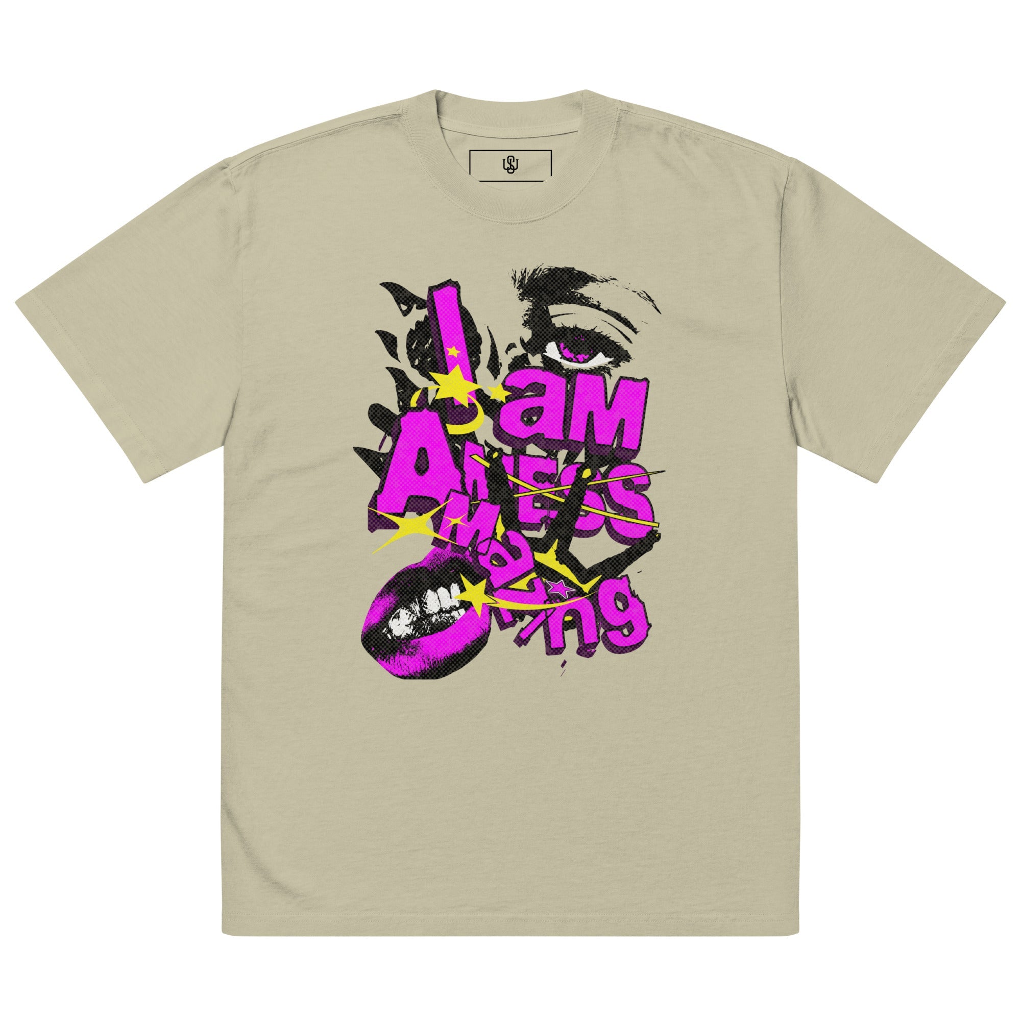 I Am Amazing Oversized faded t-shirt - Wet Sundays