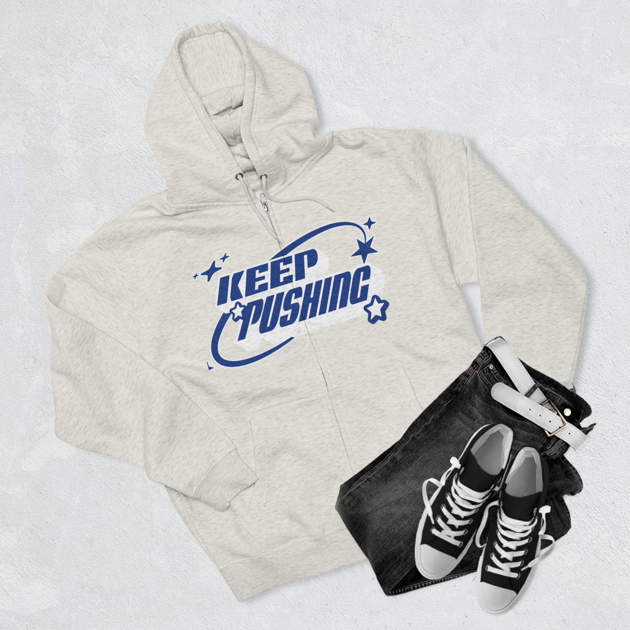 Keep Pushing Zip Hoodie - Wet Sundays