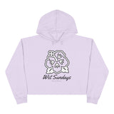 Nassau Hibiscus Bloom Crop Hoodie - Wet Sundays