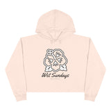 Nassau Hibiscus Bloom Crop Hoodie - Wet Sundays