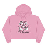 Nassau Hibiscus Bloom Crop Hoodie - Wet Sundays