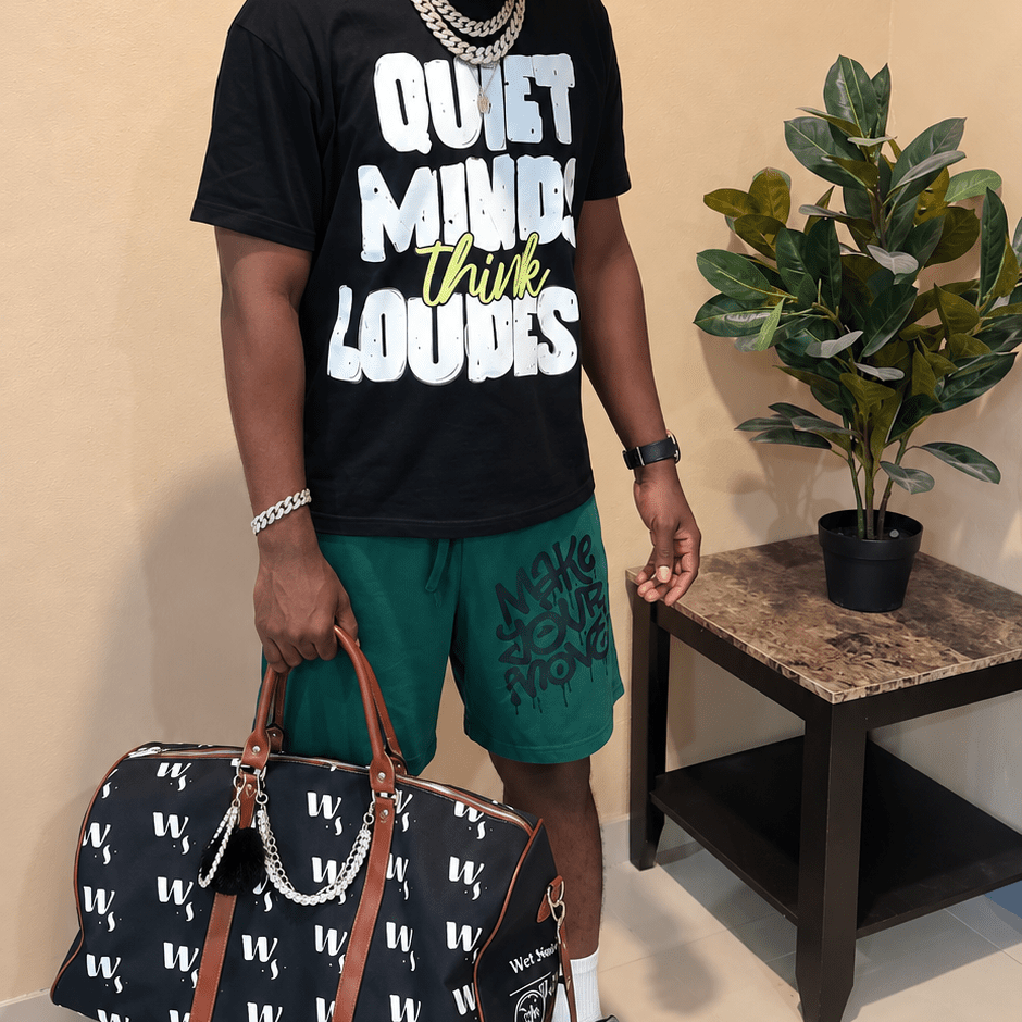 Quiet Minds Heavyweight Fleece Shorts - Wet Sundays