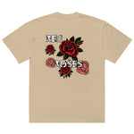 Red Roses Oversized faded t - shirt - Wet Sundays