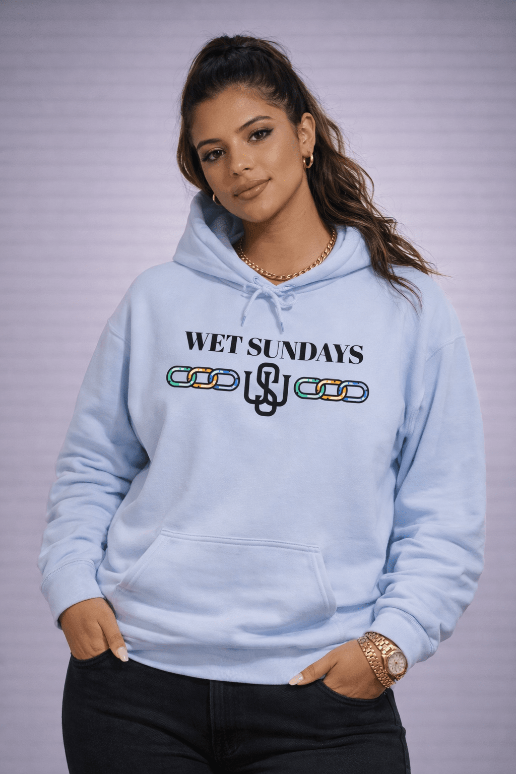 Strong Links Graphic Hoodie - Wet Sundays