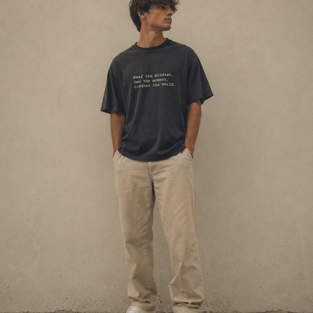 Wear the mindset Oversized faded T-shirt - Wet Sundays