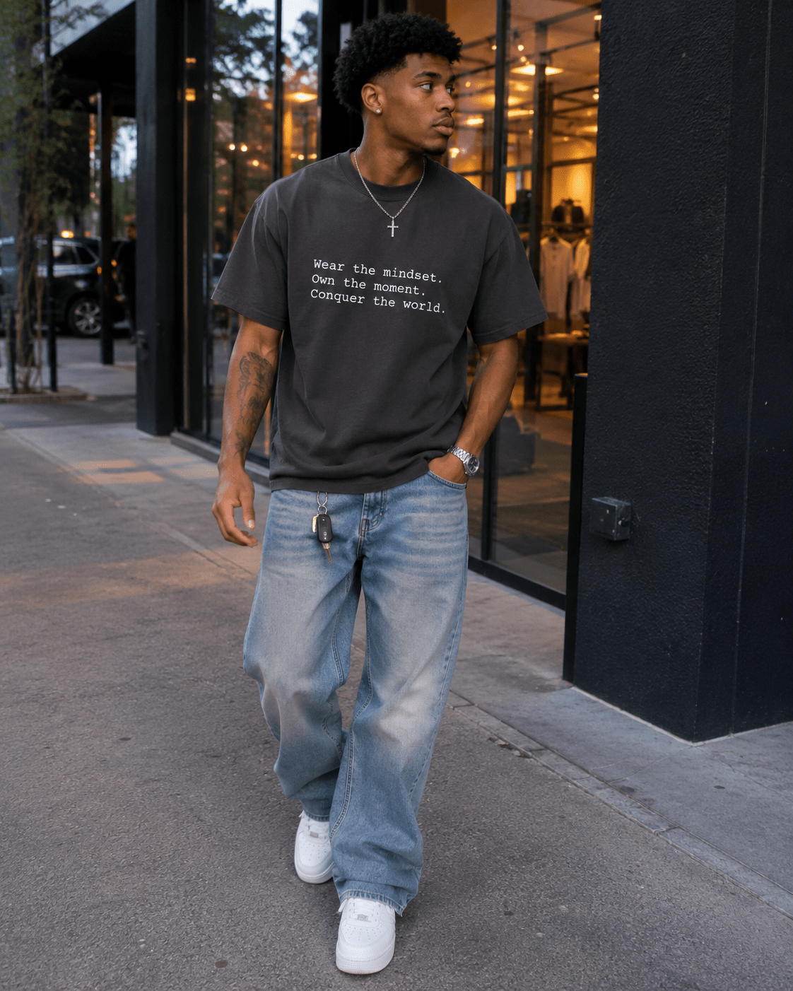 Wear the mindset Oversized faded T-shirt - Wet Sundays