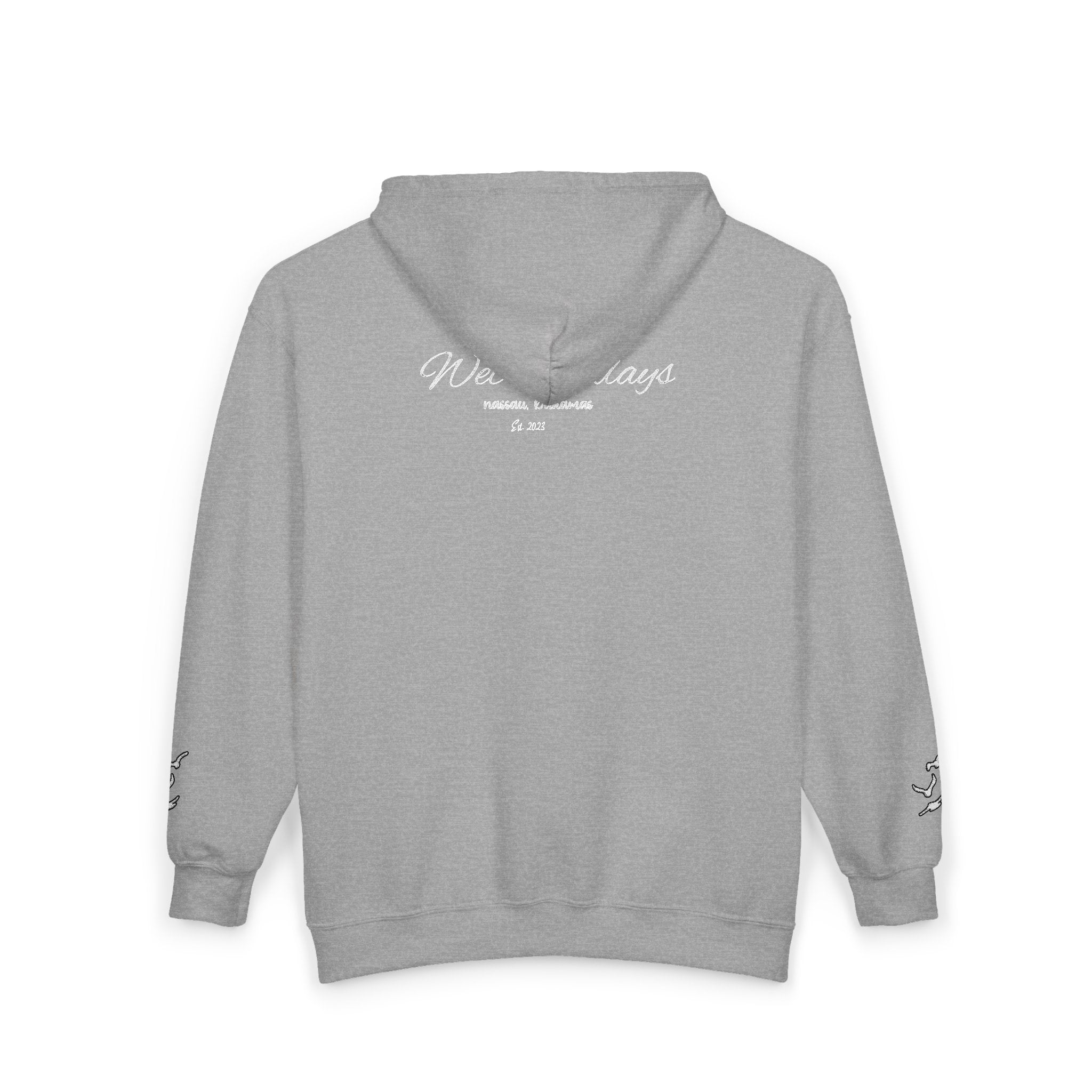 Wet Sundays Full - Zip Hoodie — Floral Logo Zip - Up Sweatshirt - Wet Sundays