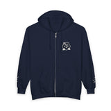 Wet Sundays Full - Zip Hoodie — Floral Logo Zip - Up Sweatshirt - Wet Sundays