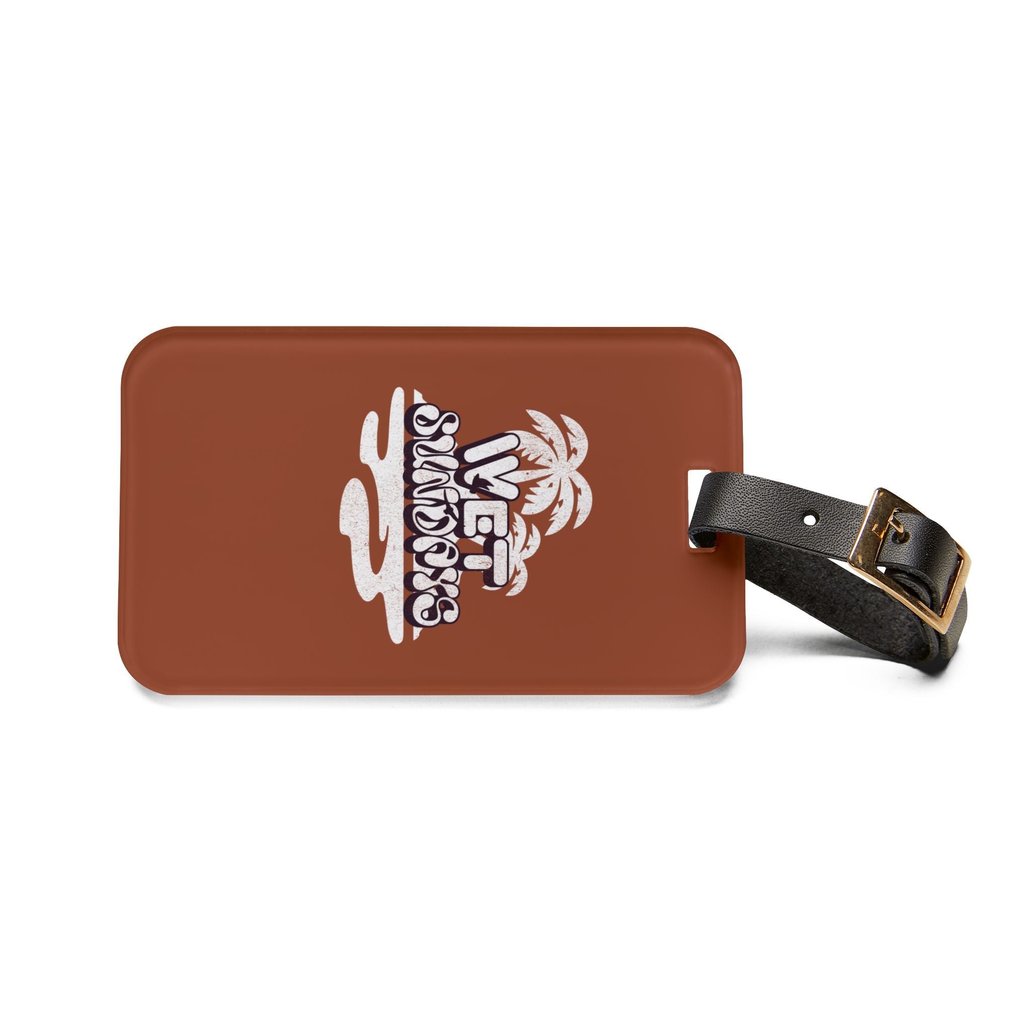 Wet Sundays Journey Luggage Tag — Luggage Brown - Wet Sundays