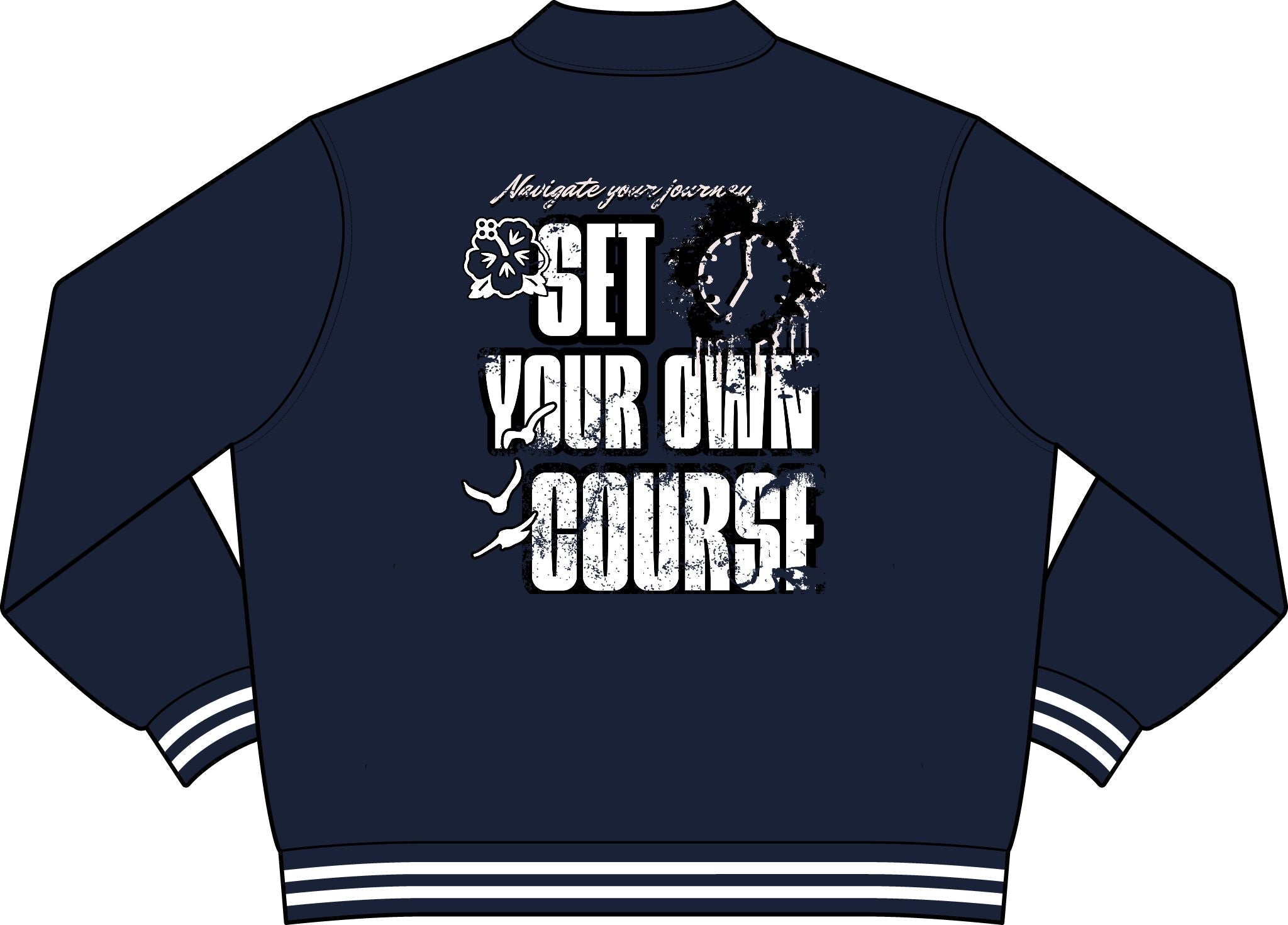 Wet Sundays Set Your Own Course Varsity Jacket - Wet Sundays