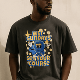 WS Cartoon Oversized Faded T-shirt - Wet Sundays