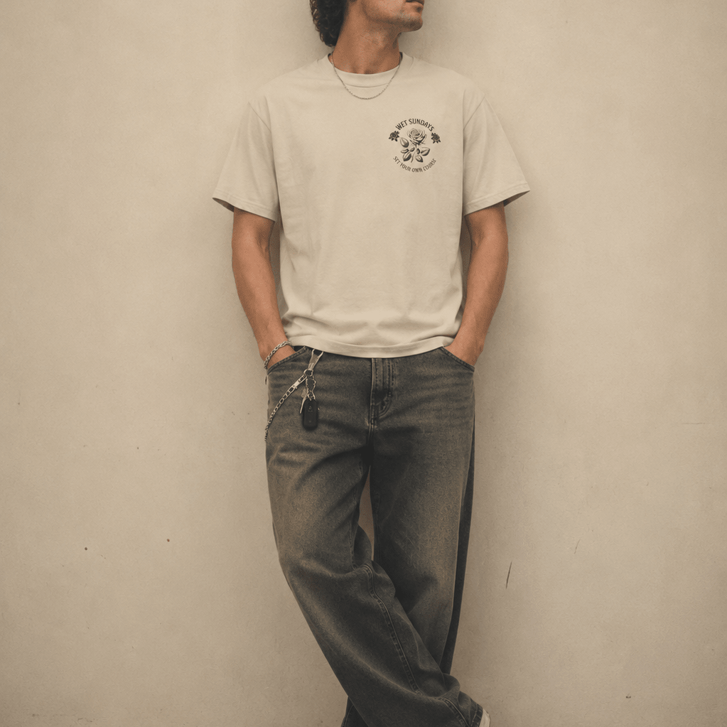 WS Green Roses T-Shirt - Wet Sundays