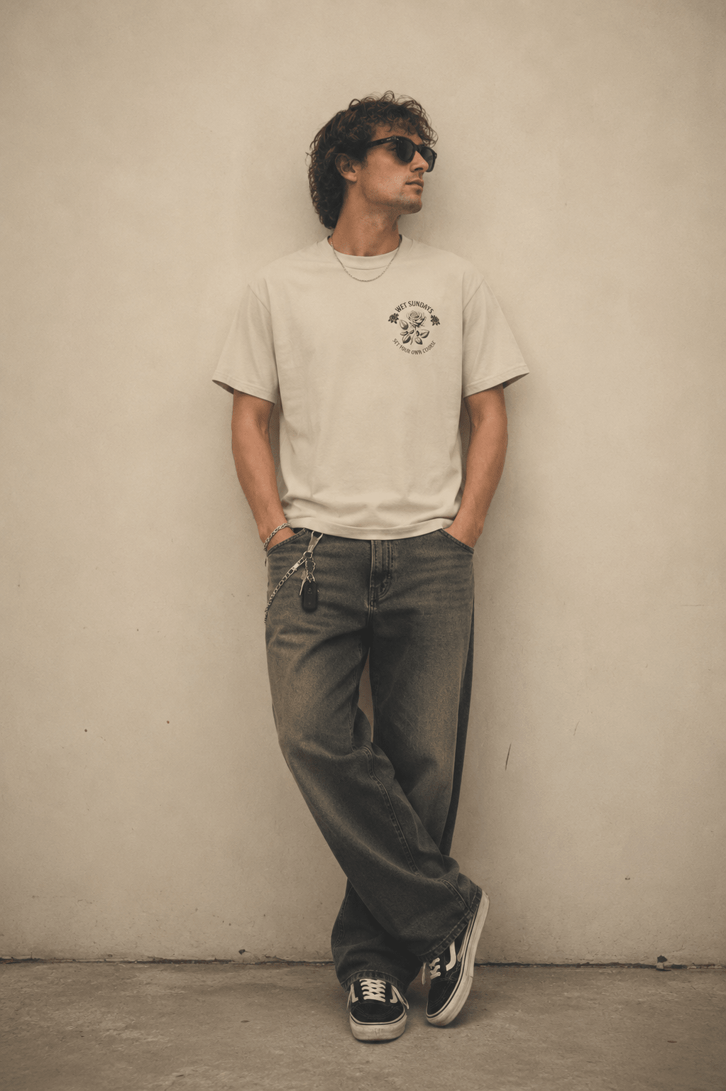 WS Green Roses T-Shirt - Wet Sundays